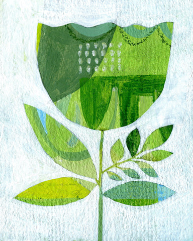 Green Tulip Abstract