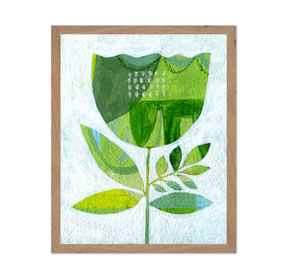 Green Tulip Abstract