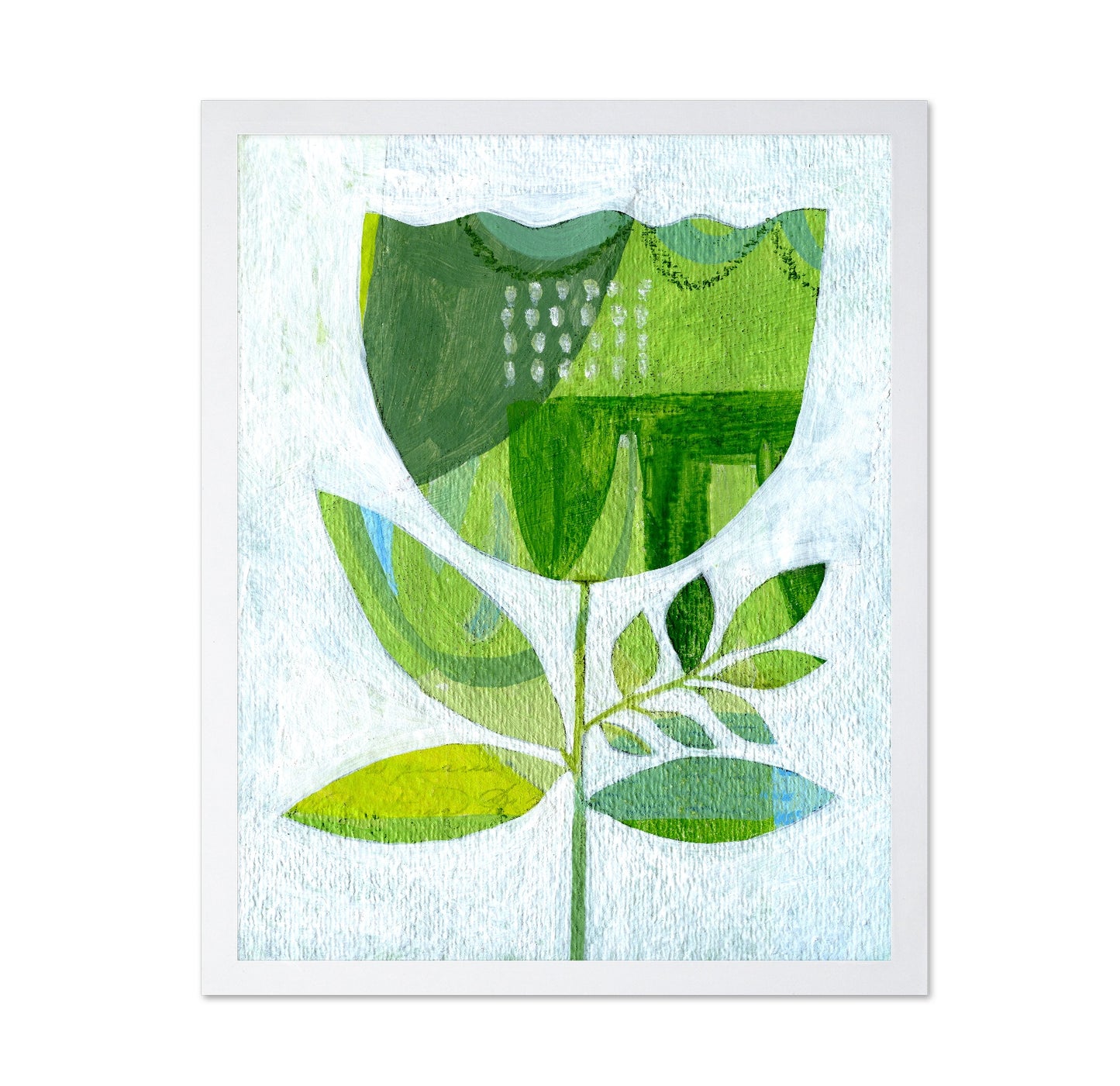 Green Tulip Abstract