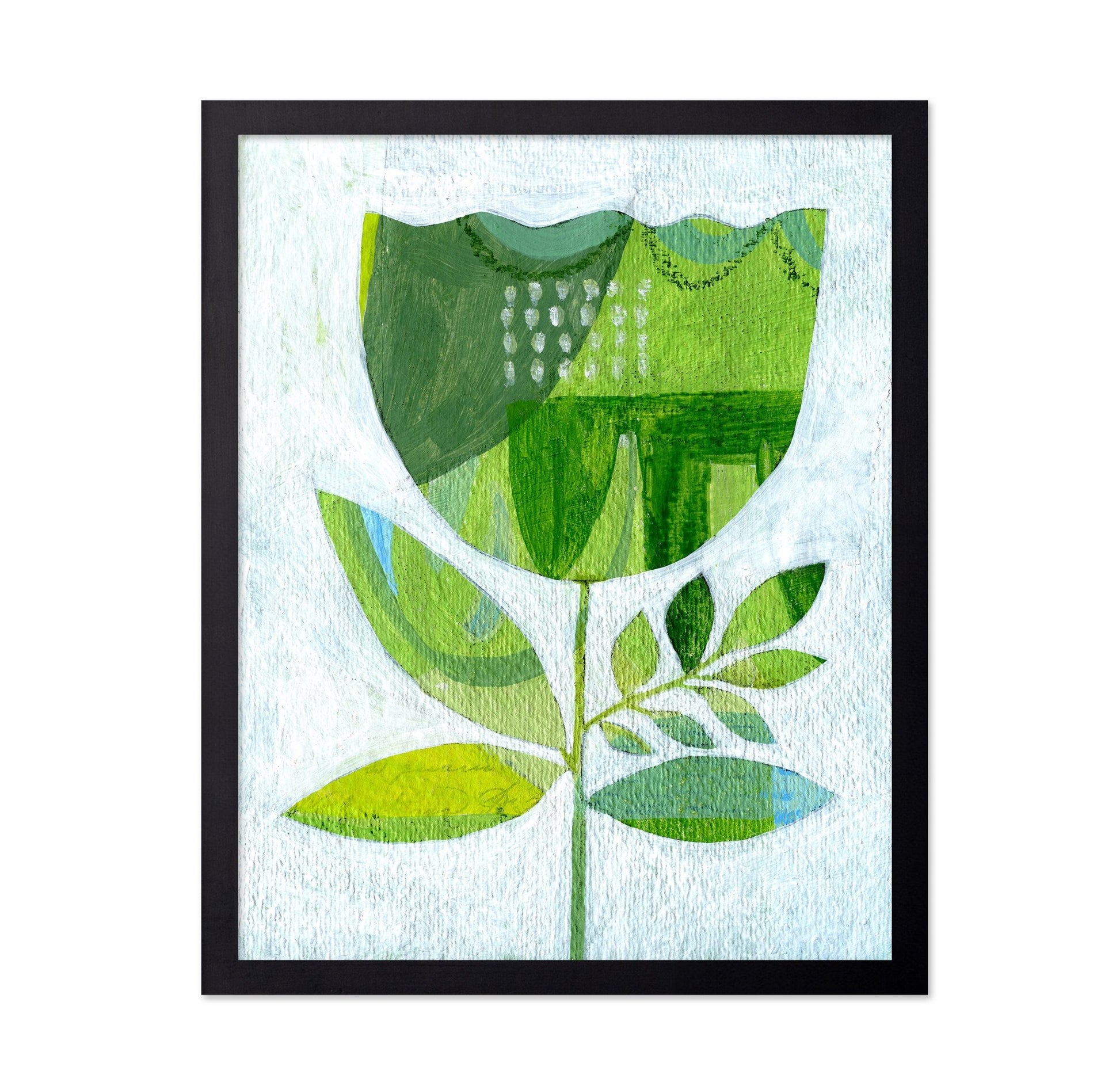 Green Tulip Abstract