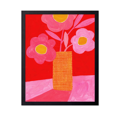 Pink Floral Vase No5