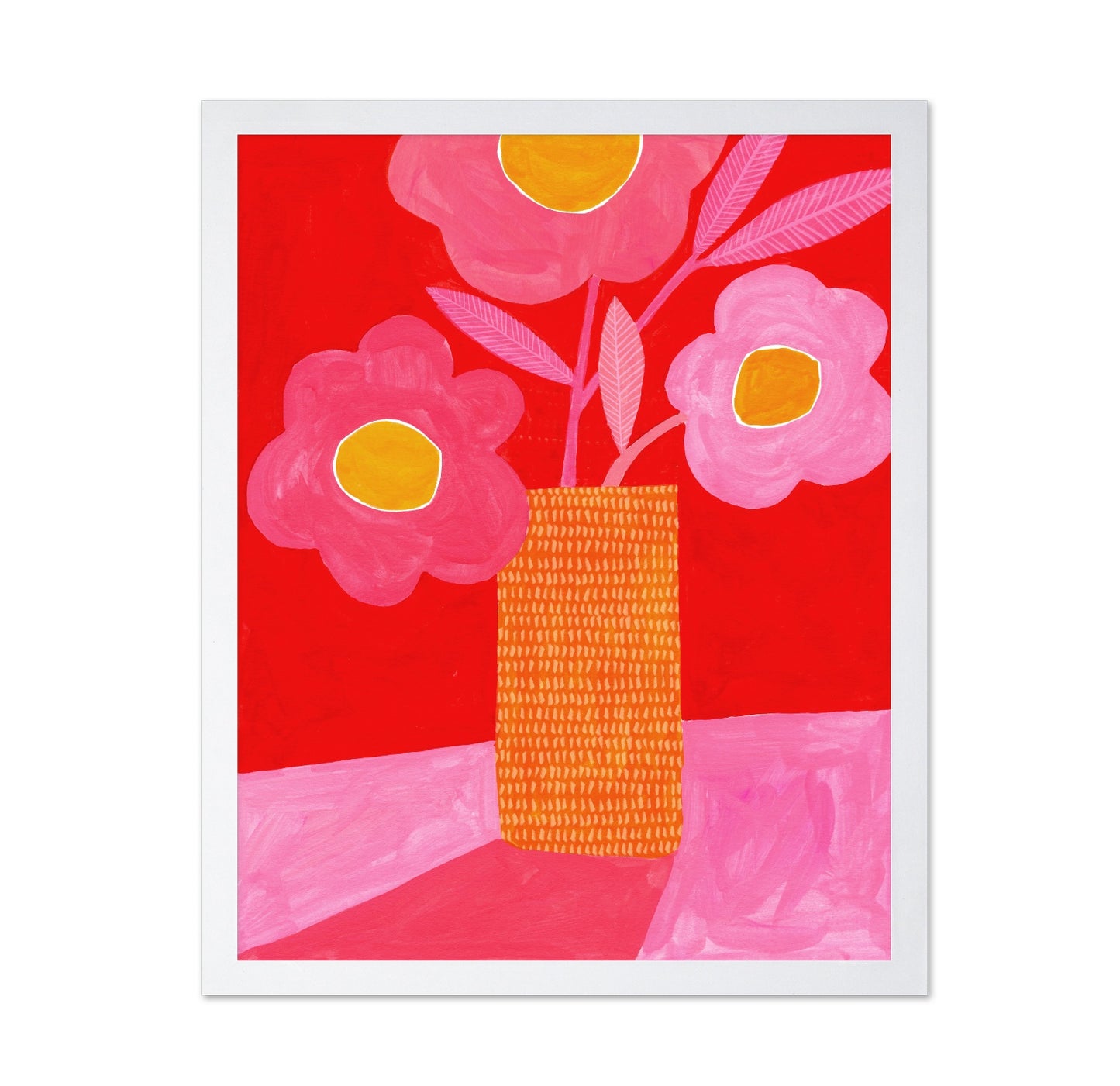 Pink Floral Vase No5