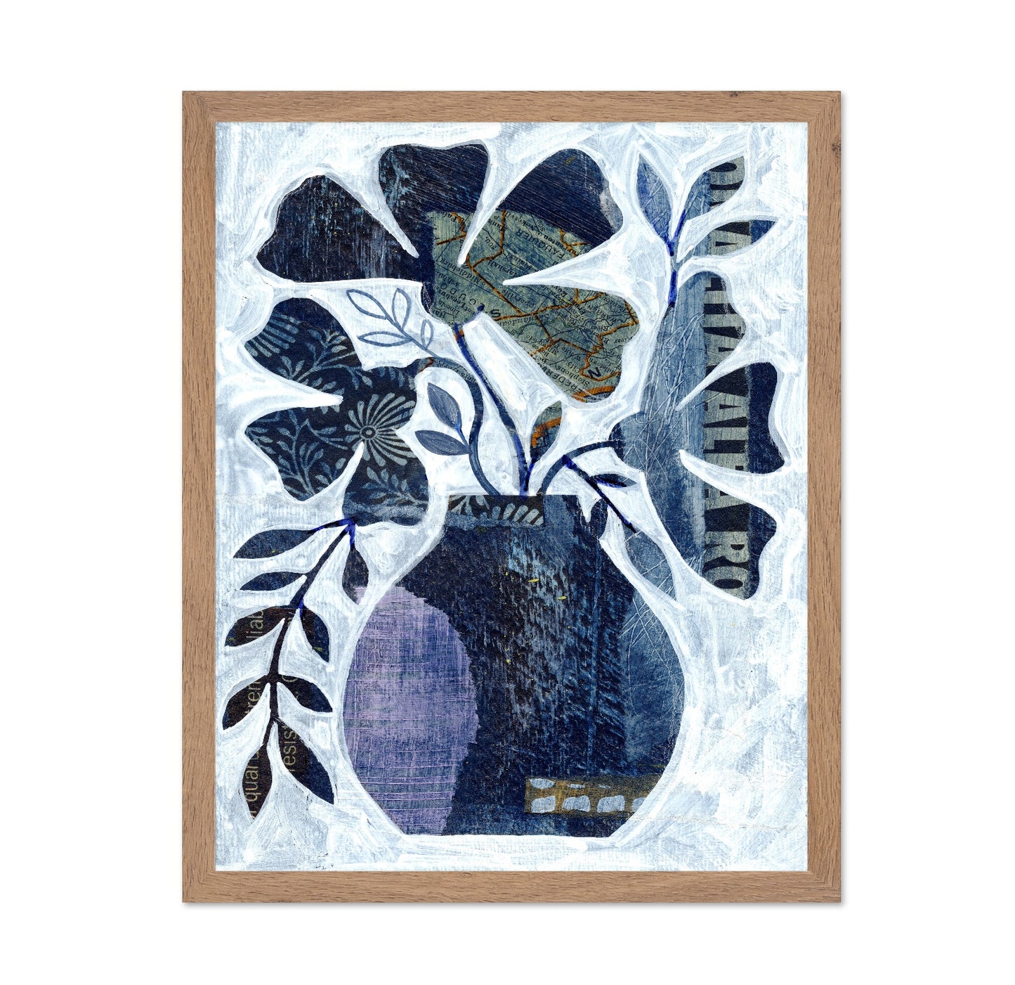 Indigo Botanical Collage