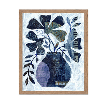 Indigo Botanical Collage