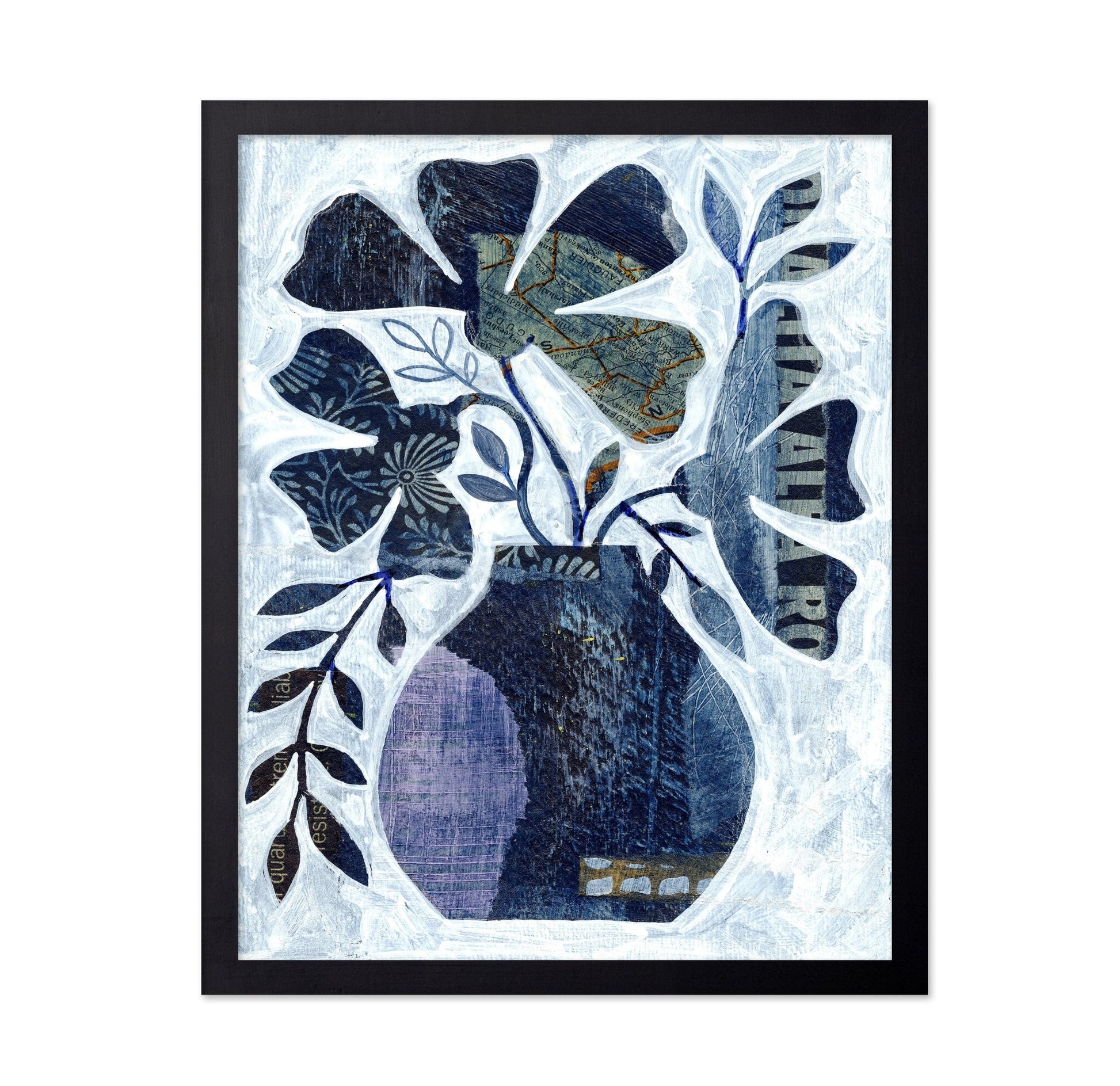 Indigo Botanical Collage