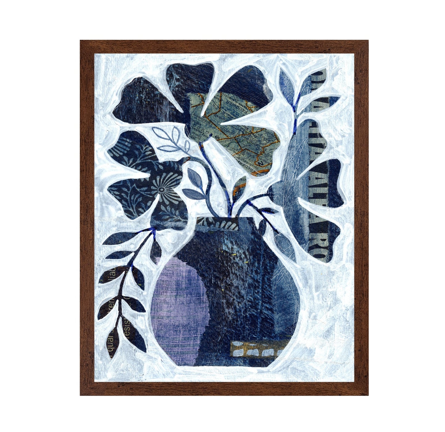 Indigo Botanical Collage