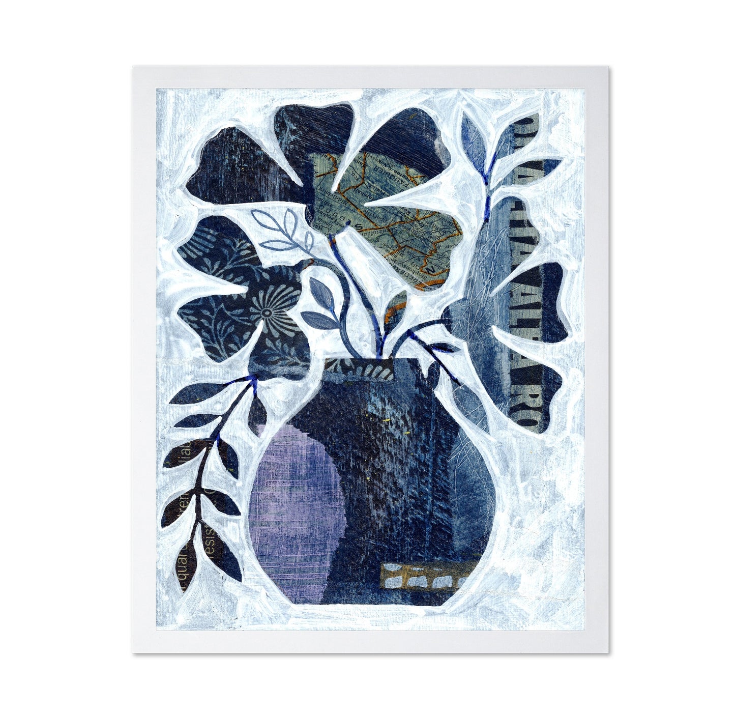Indigo Botanical Collage