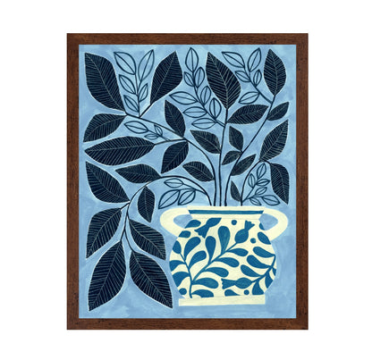 Blue Leaf Vase