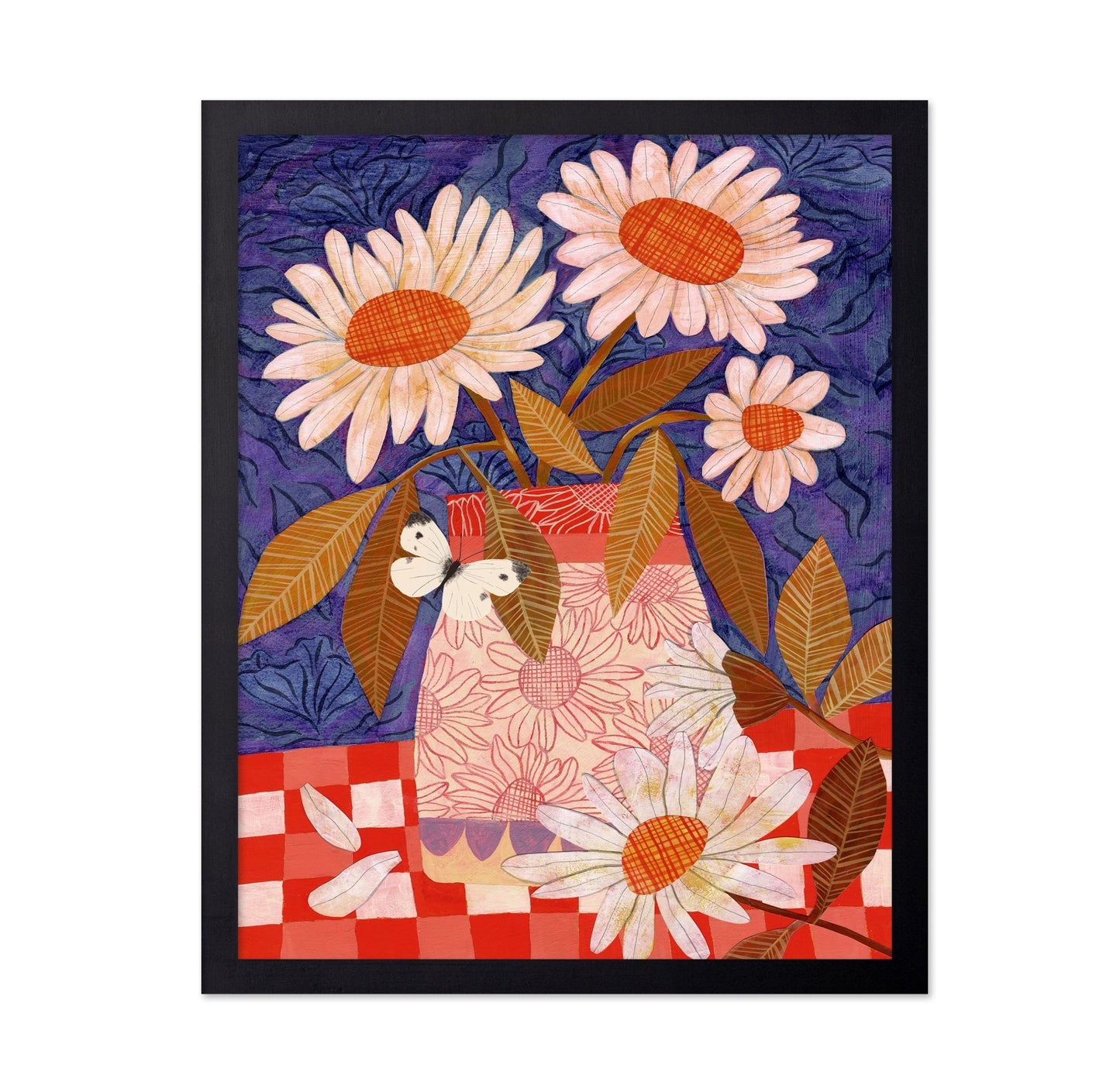Daisy Vase Butterfly