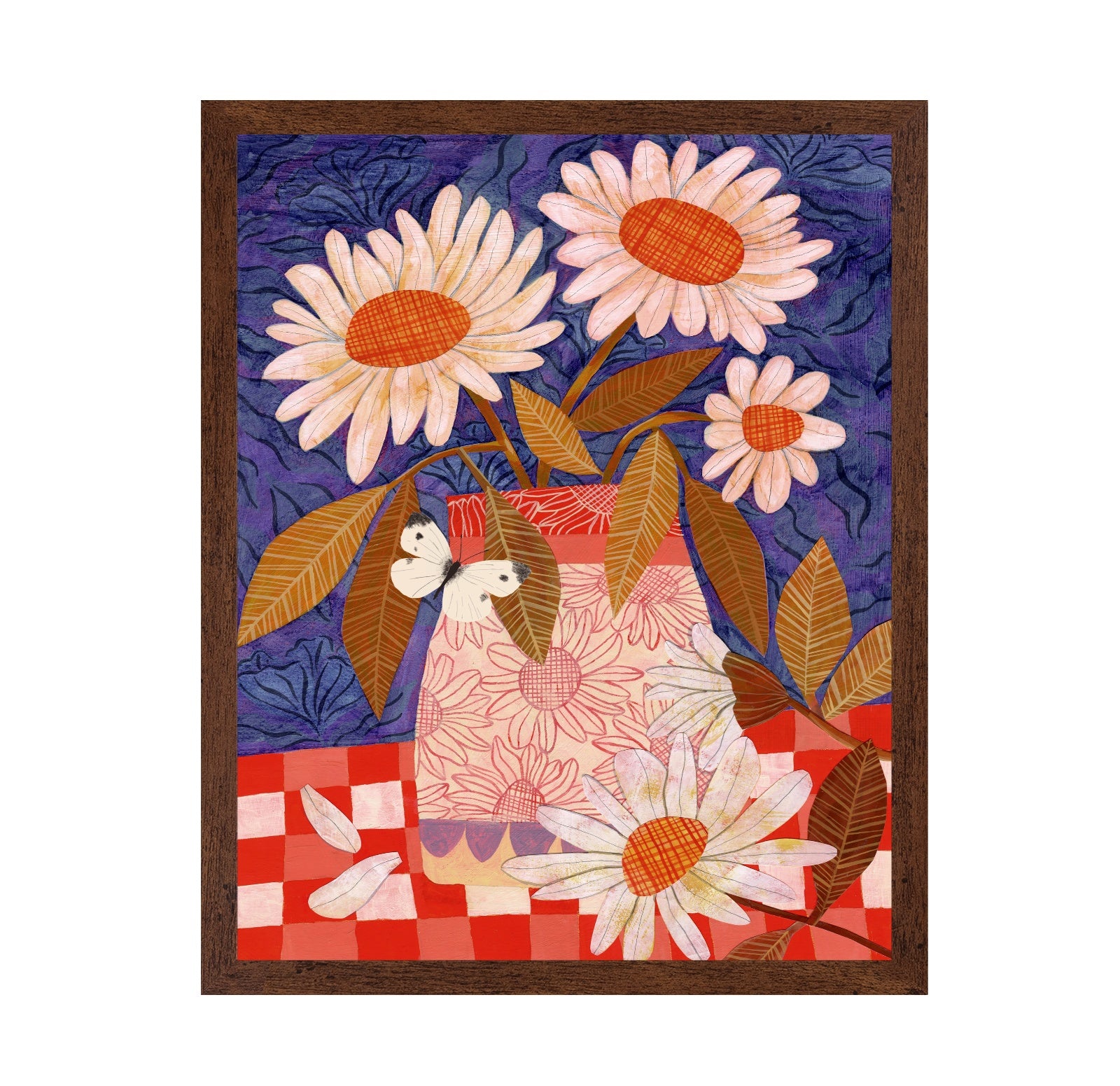 Daisy Vase Butterfly