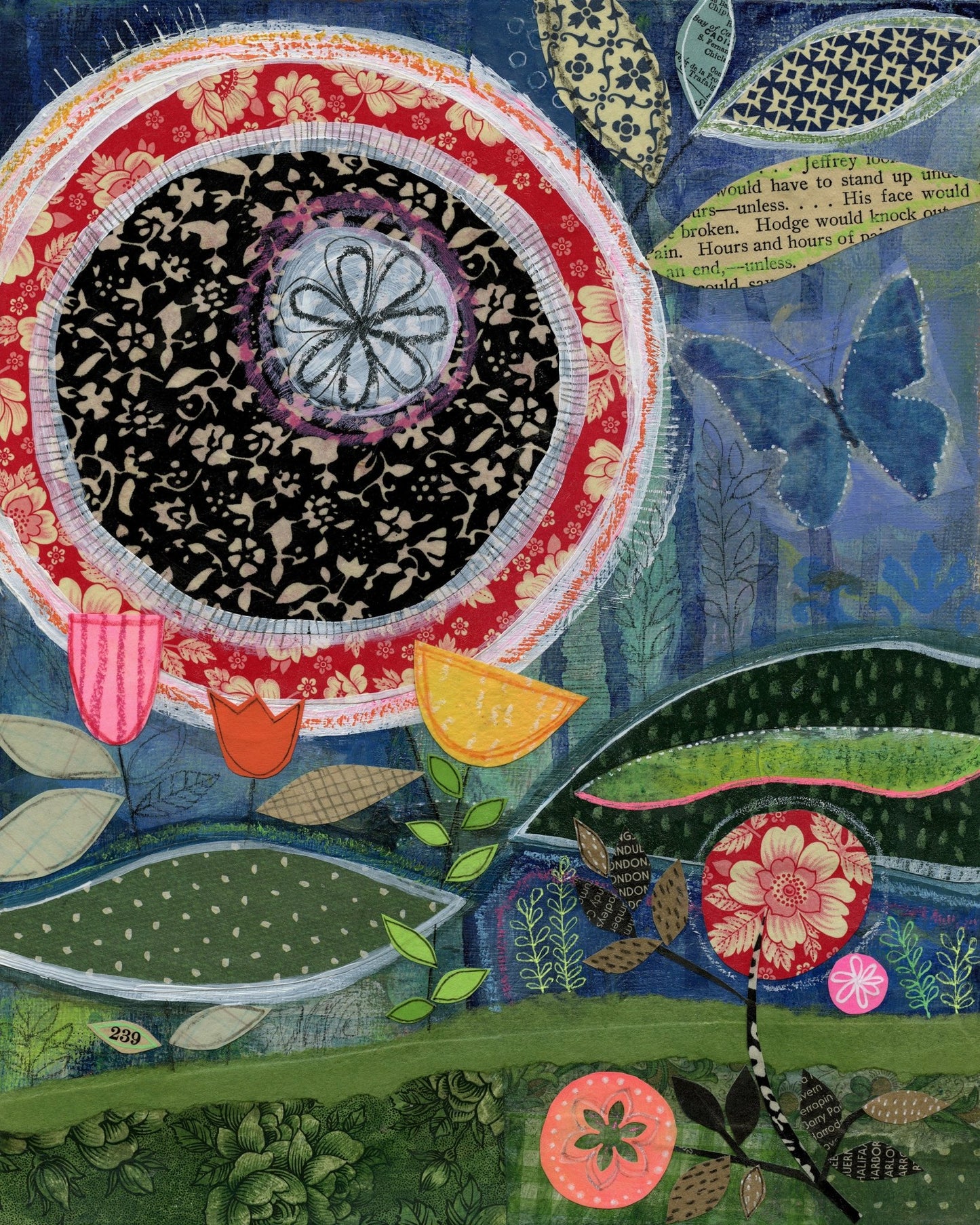 Whimsical Garden Collage