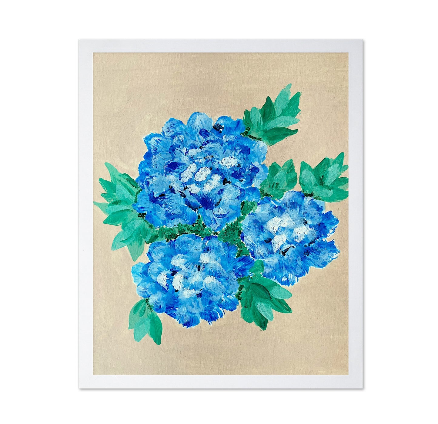 Blue Peony Cluster