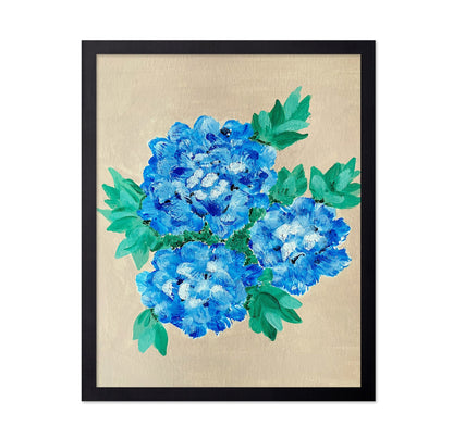 Blue Peony Cluster