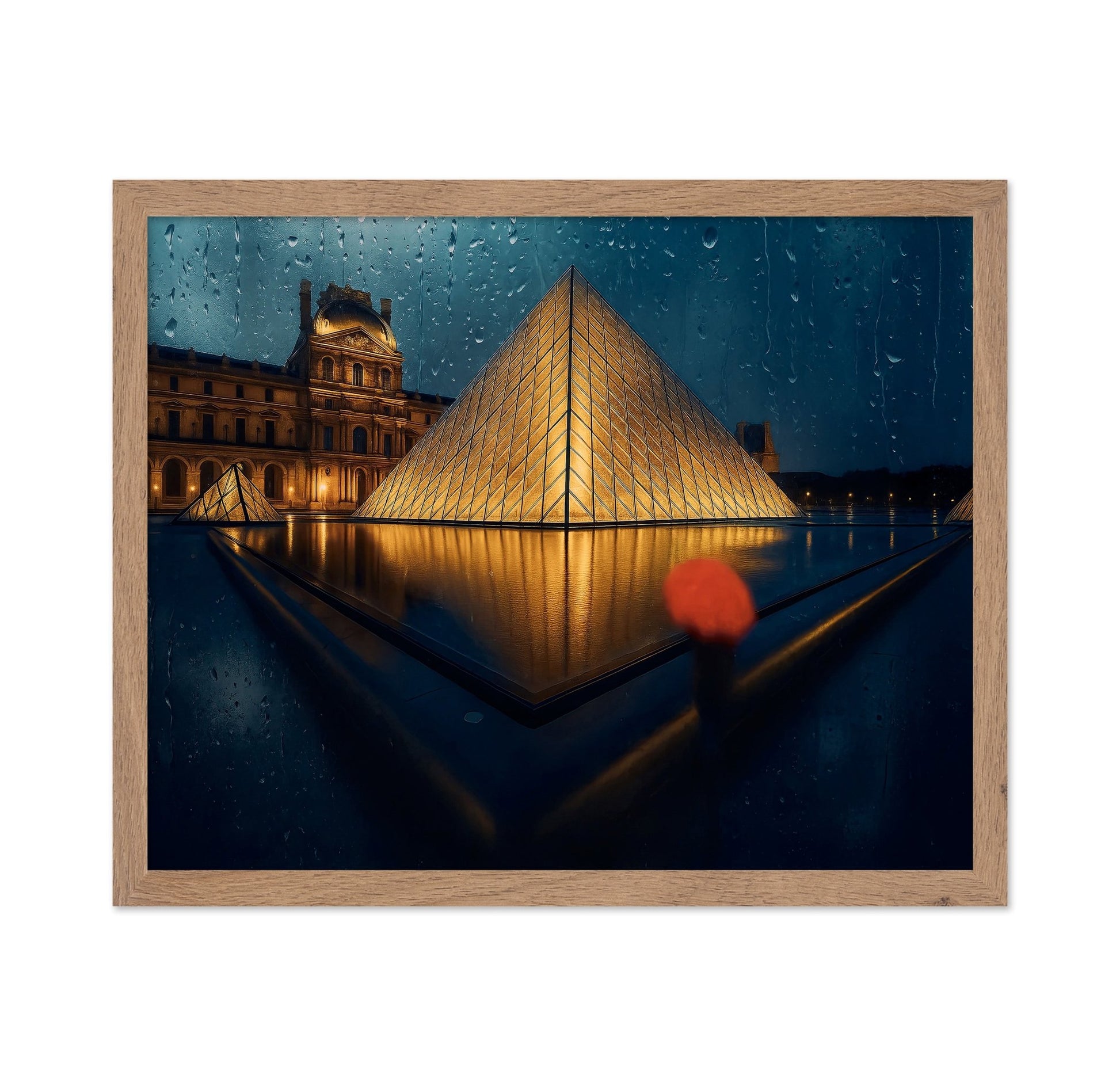 Louvre Rain Night