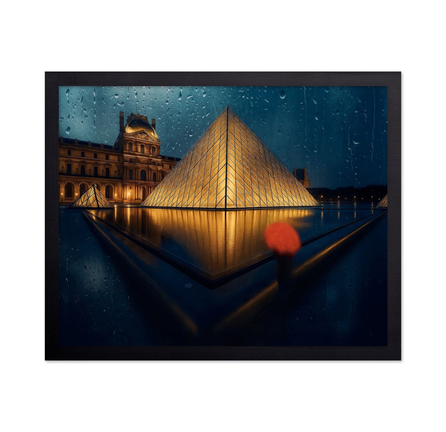 Louvre Rain Night
