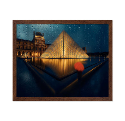 Louvre Rain Night