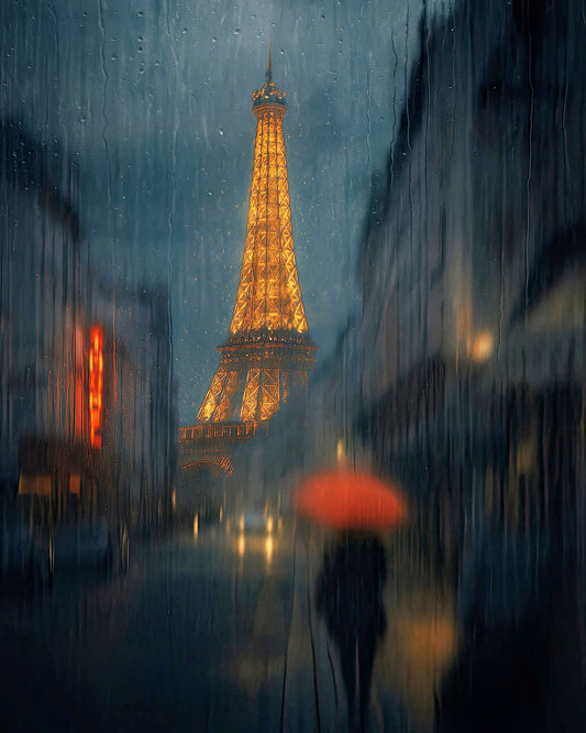 Rainy Eiffel Night