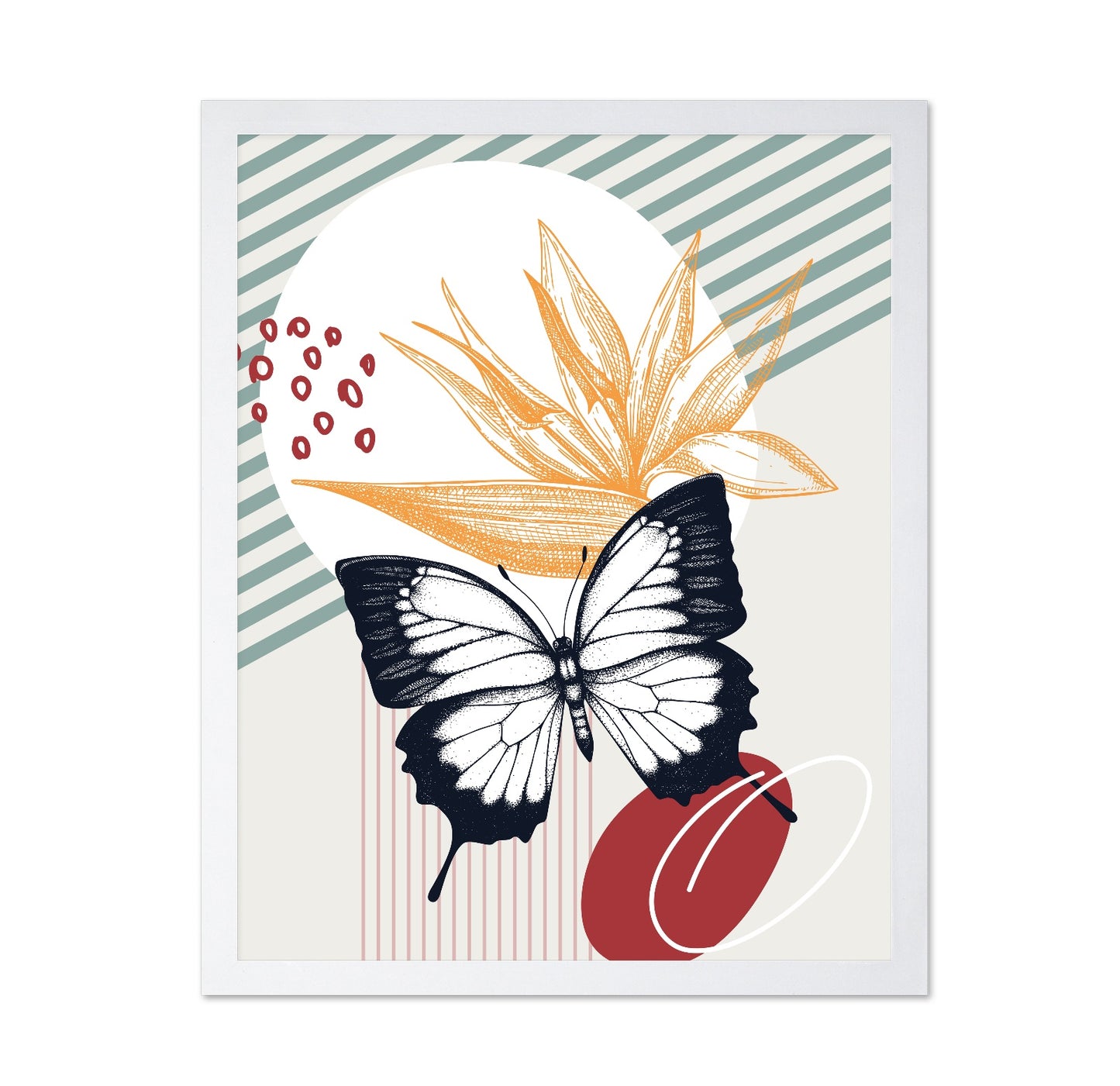 Abstract Butterfly Floral