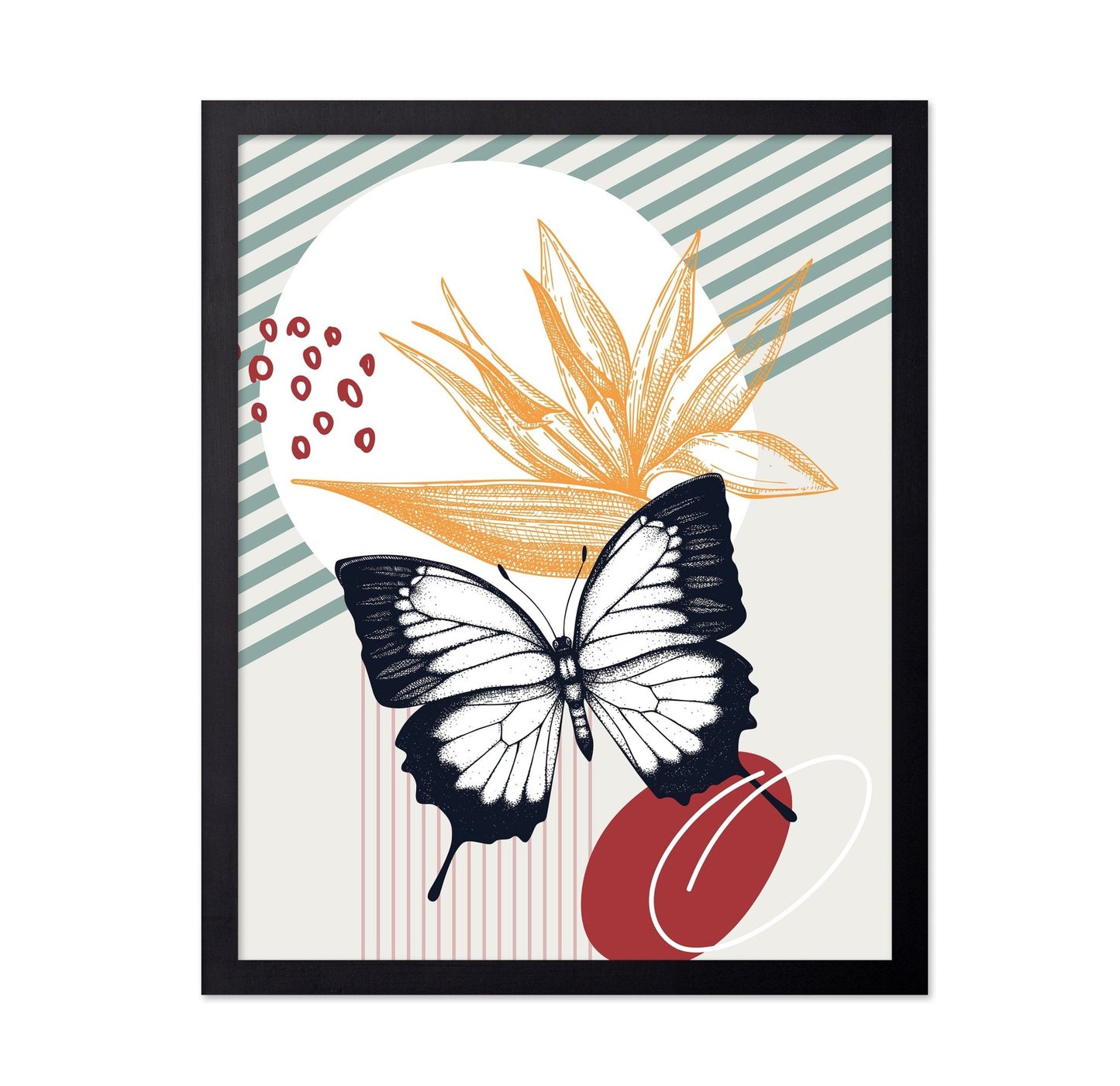 Abstract Butterfly Floral