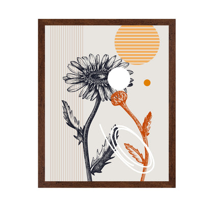 Abstract Daisy Line Art