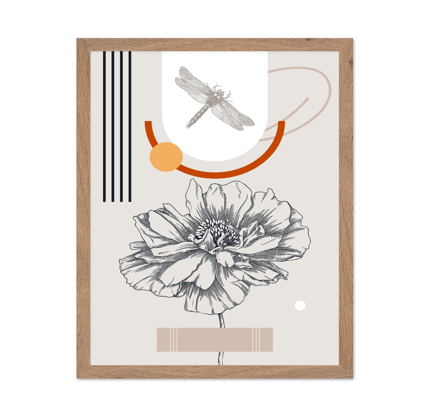 Vintage Flower Dragonfly