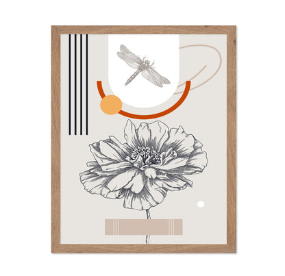Vintage Flower Dragonfly