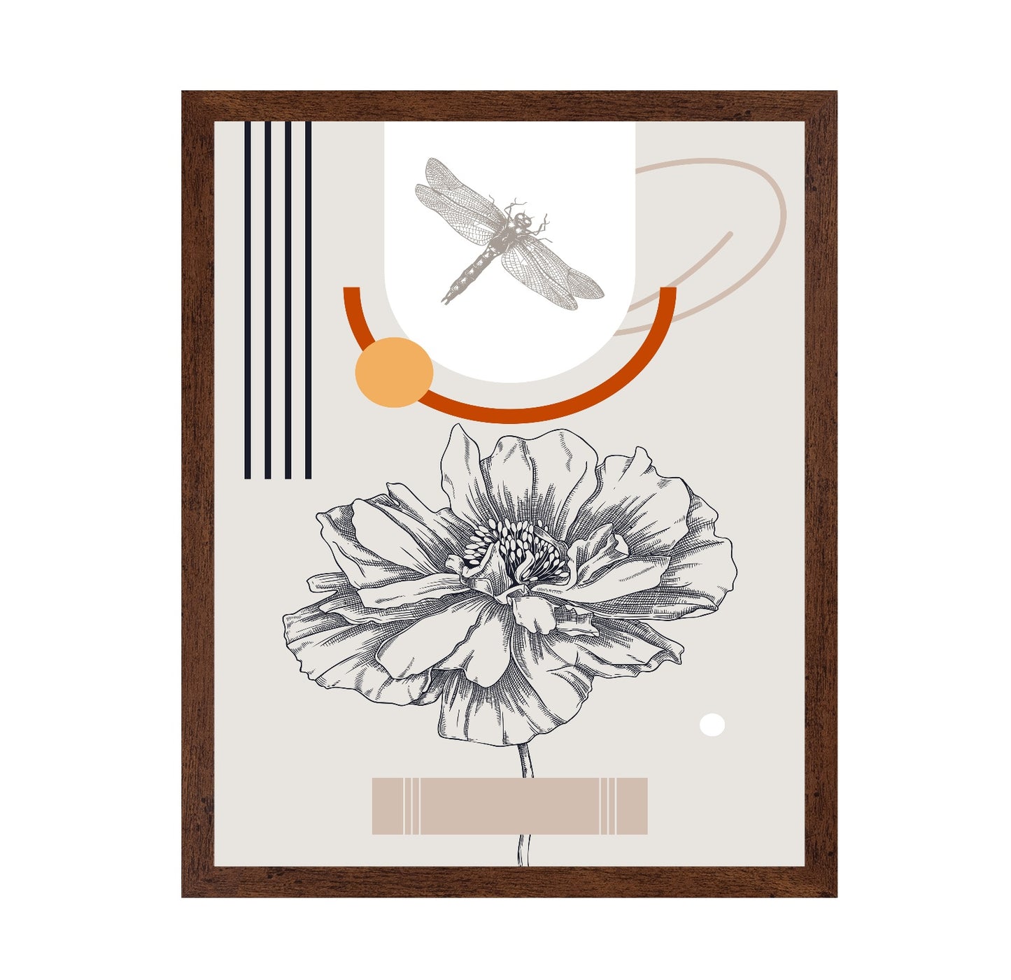 Vintage Flower Dragonfly
