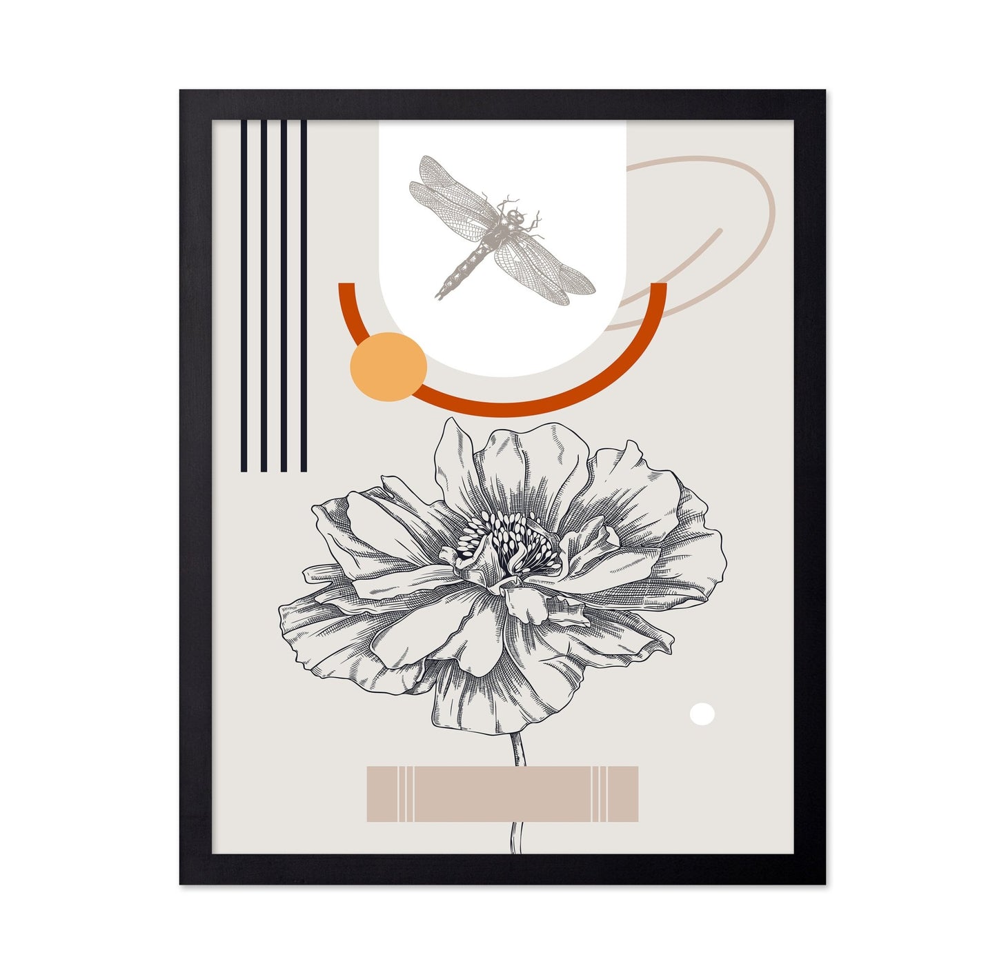Vintage Flower Dragonfly