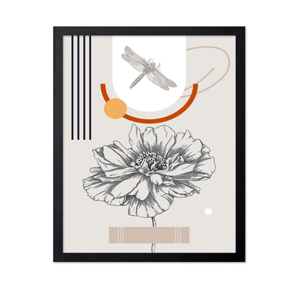 Vintage Flower Dragonfly
