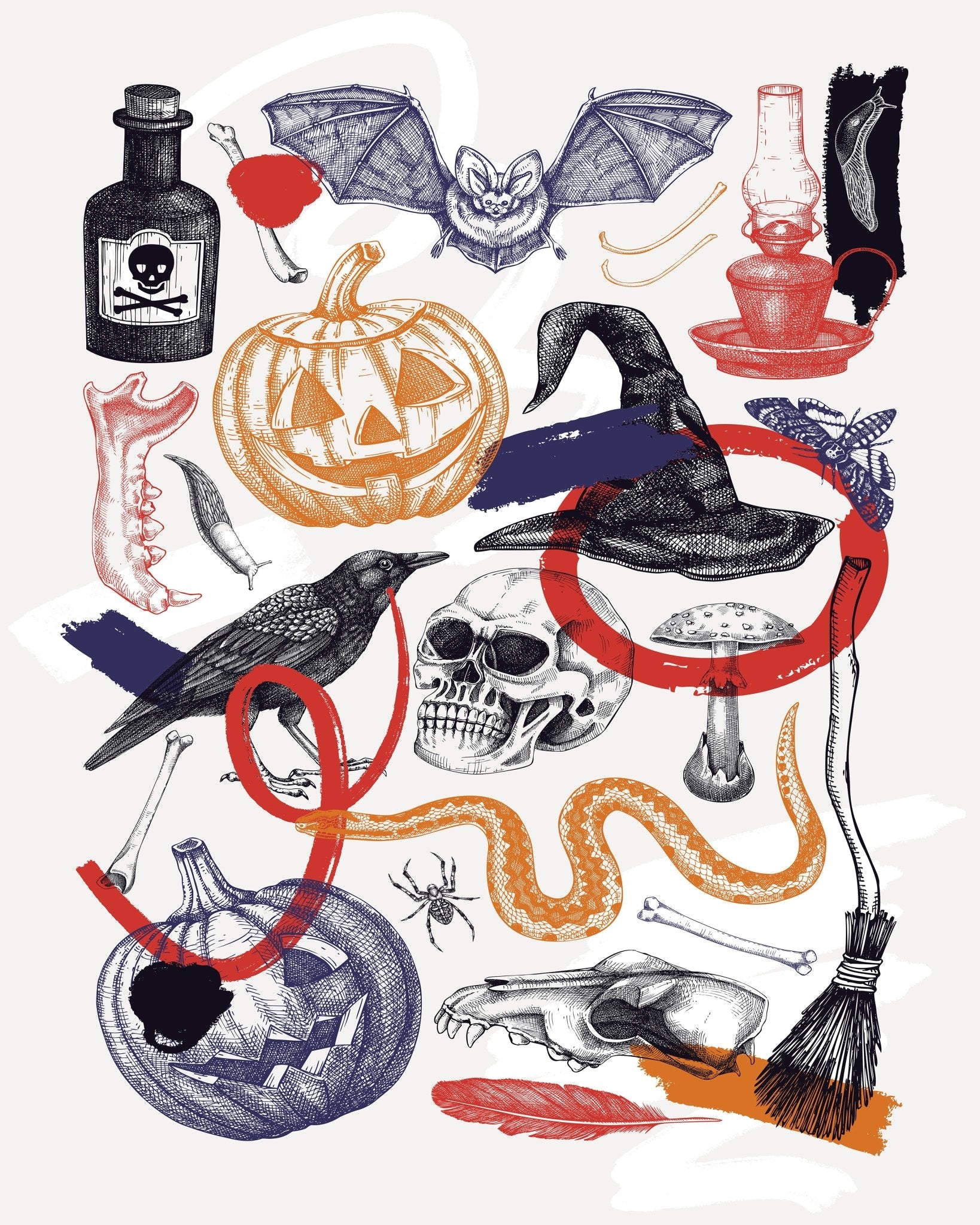 Halloween Vintage Collage