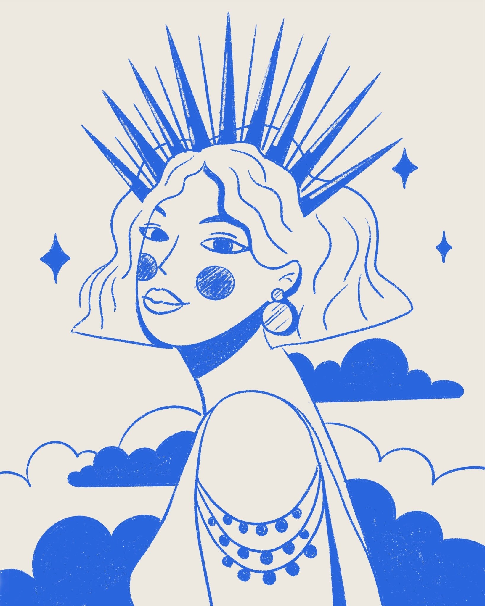Blue Crown Portrait Girl