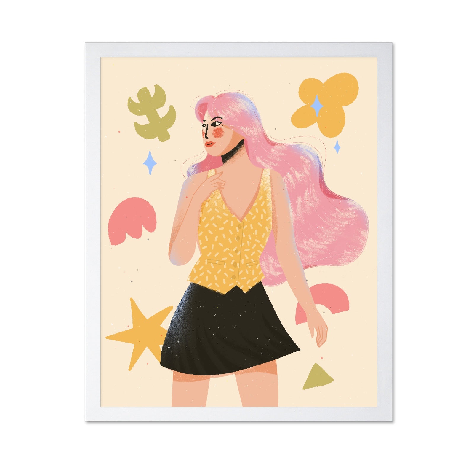 Pink Hair Fashion Girl