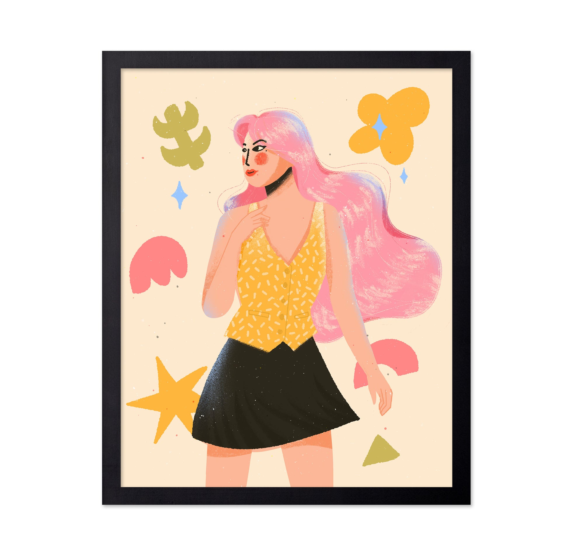 Pink Hair Fashion Girl
