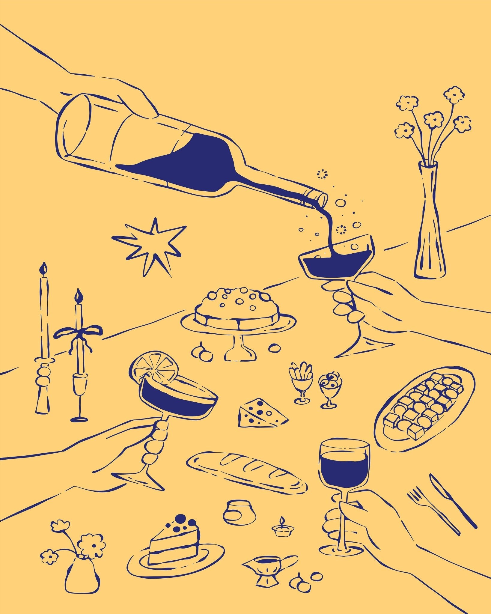 Dinner Table Sketch