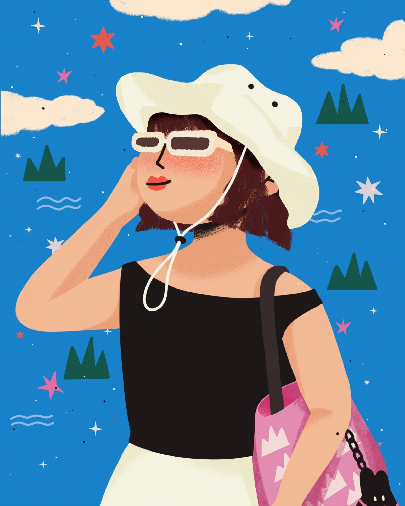Summer Girl Illustration