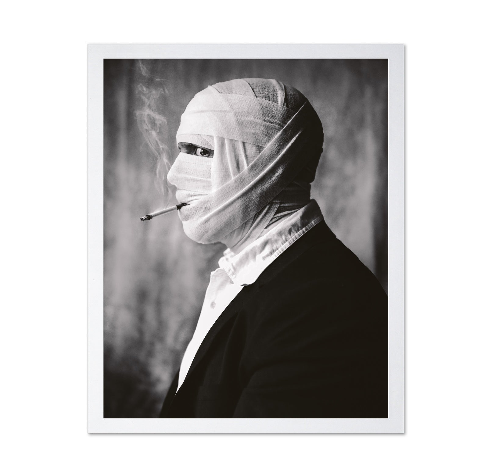 Wrapped Man Smoking