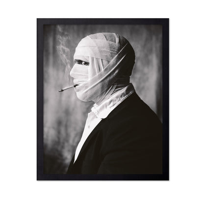 Wrapped Man Smoking
