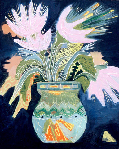 Pink Floral Vase No6