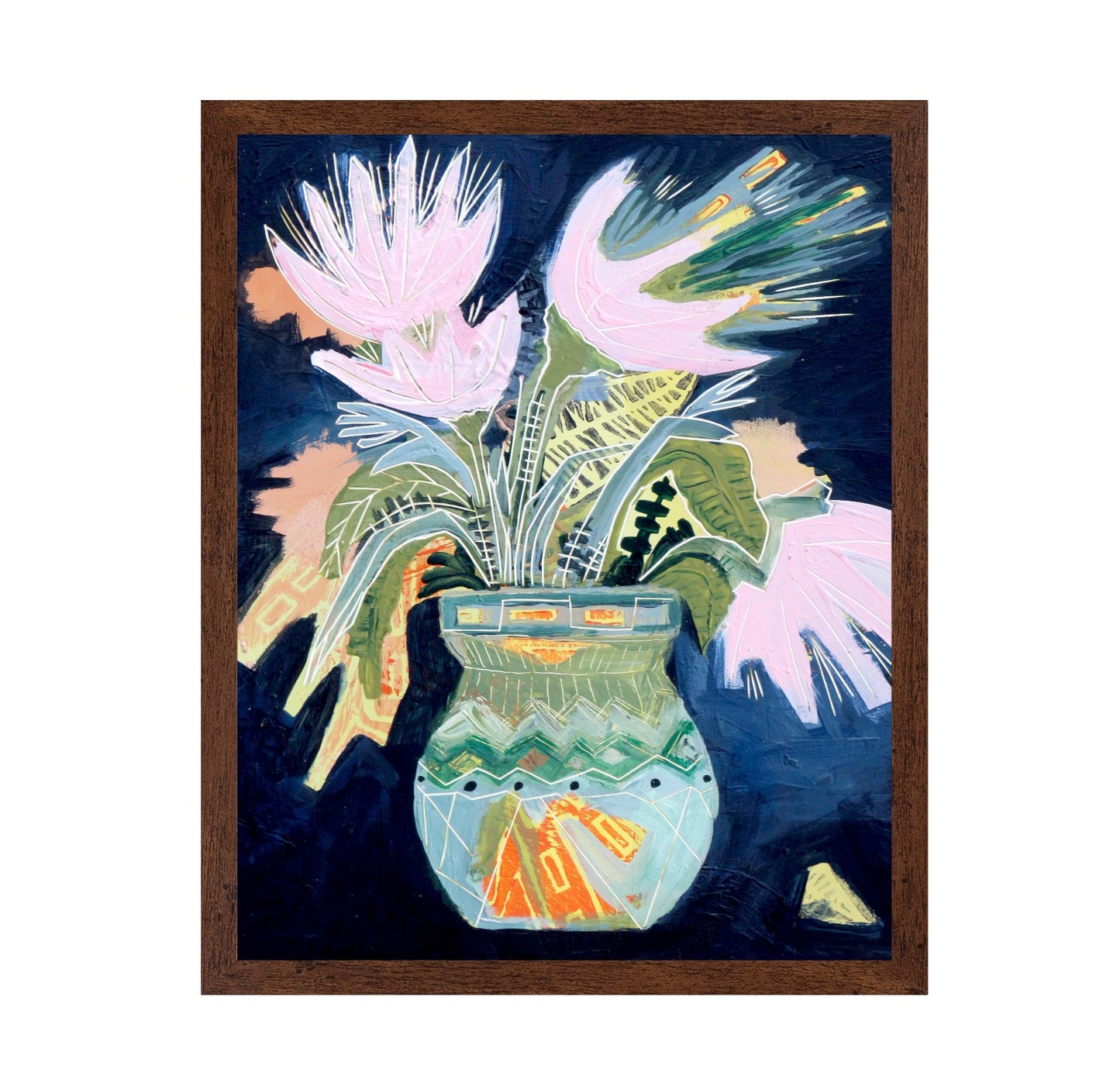 Pink Floral Vase No6