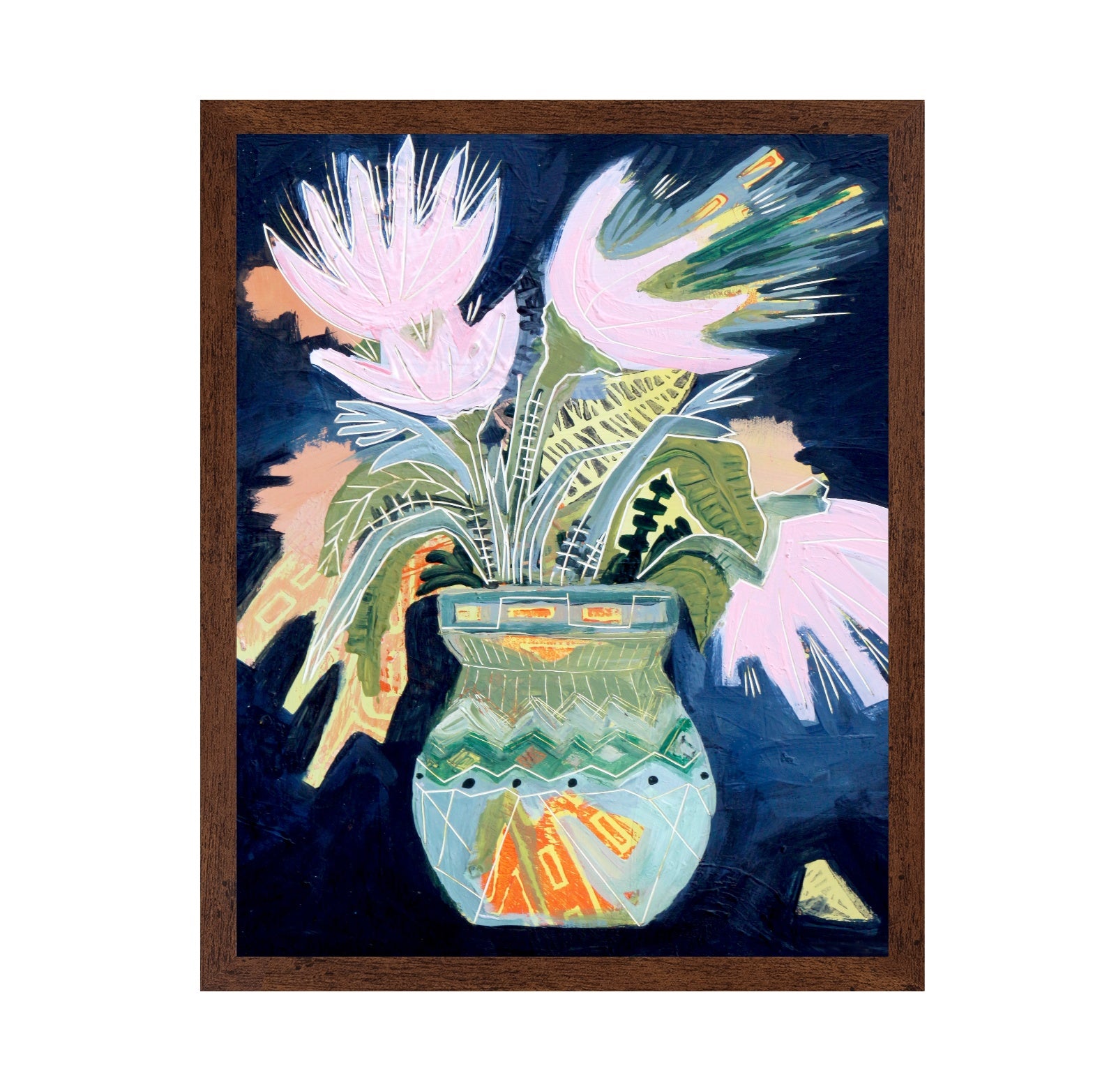 Pink Floral Vase No6