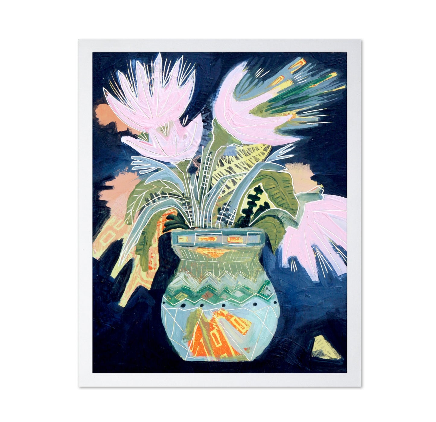 Pink Floral Vase No6