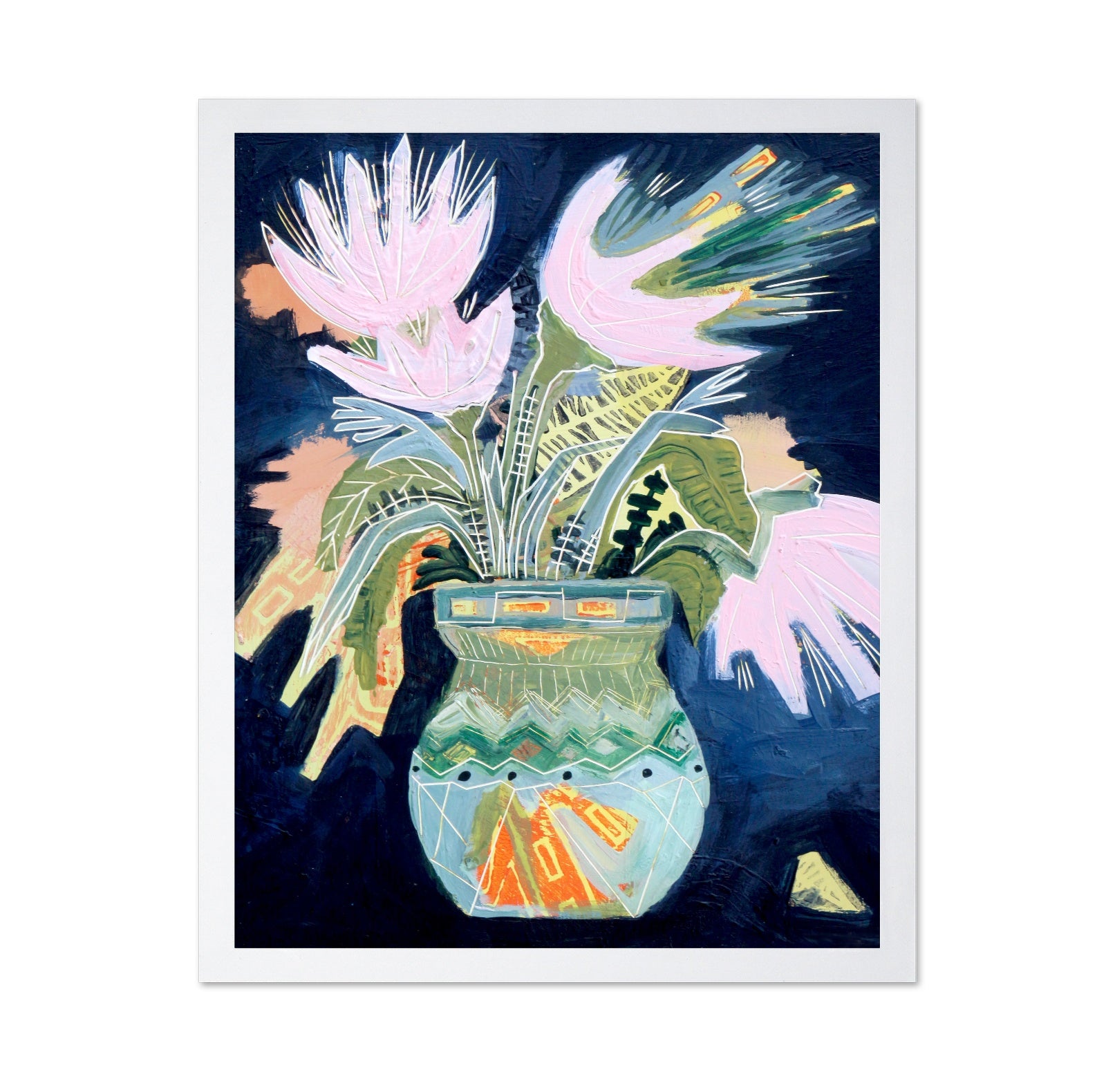 Pink Floral Vase No6