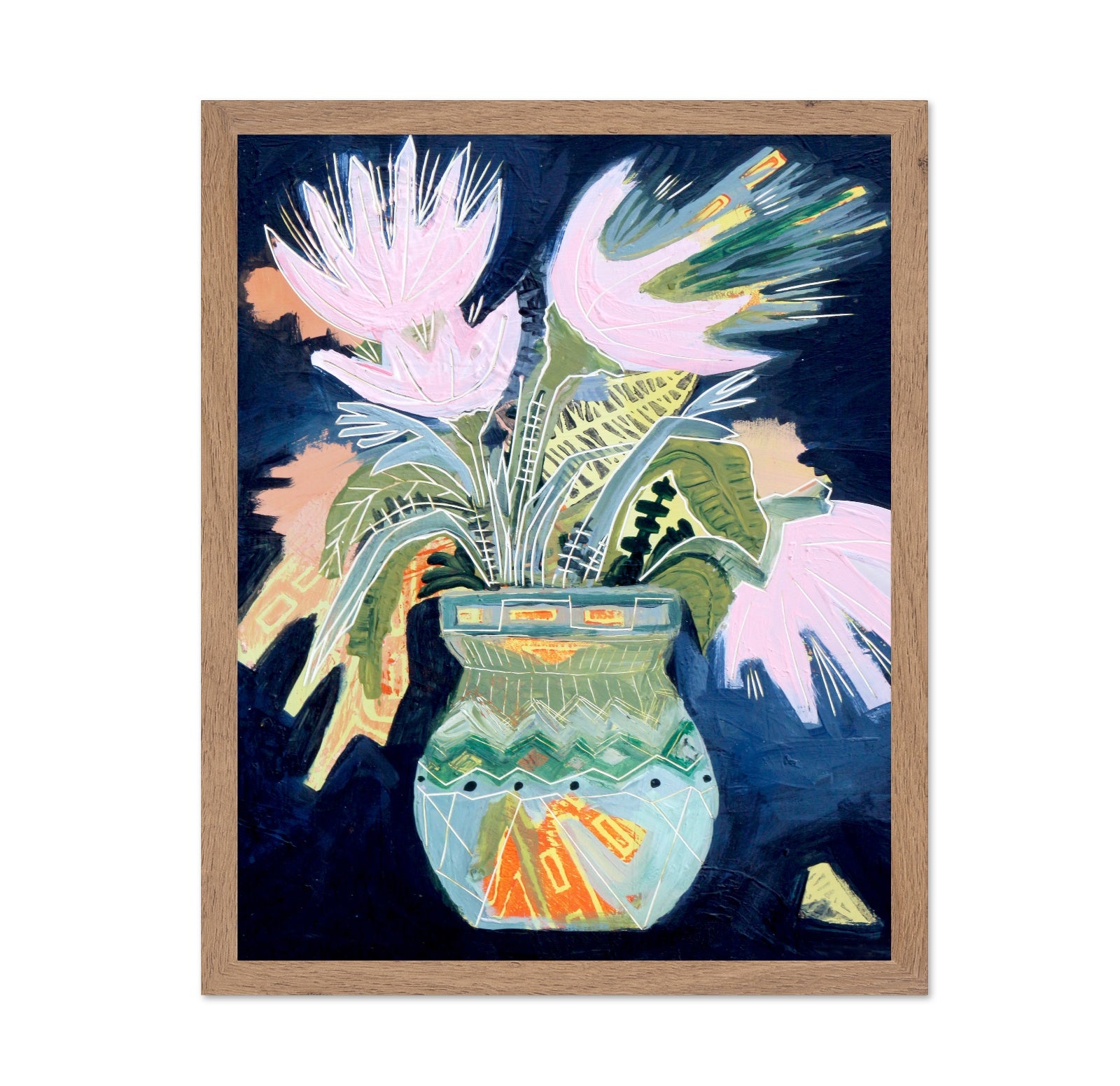 Pink Floral Vase No6