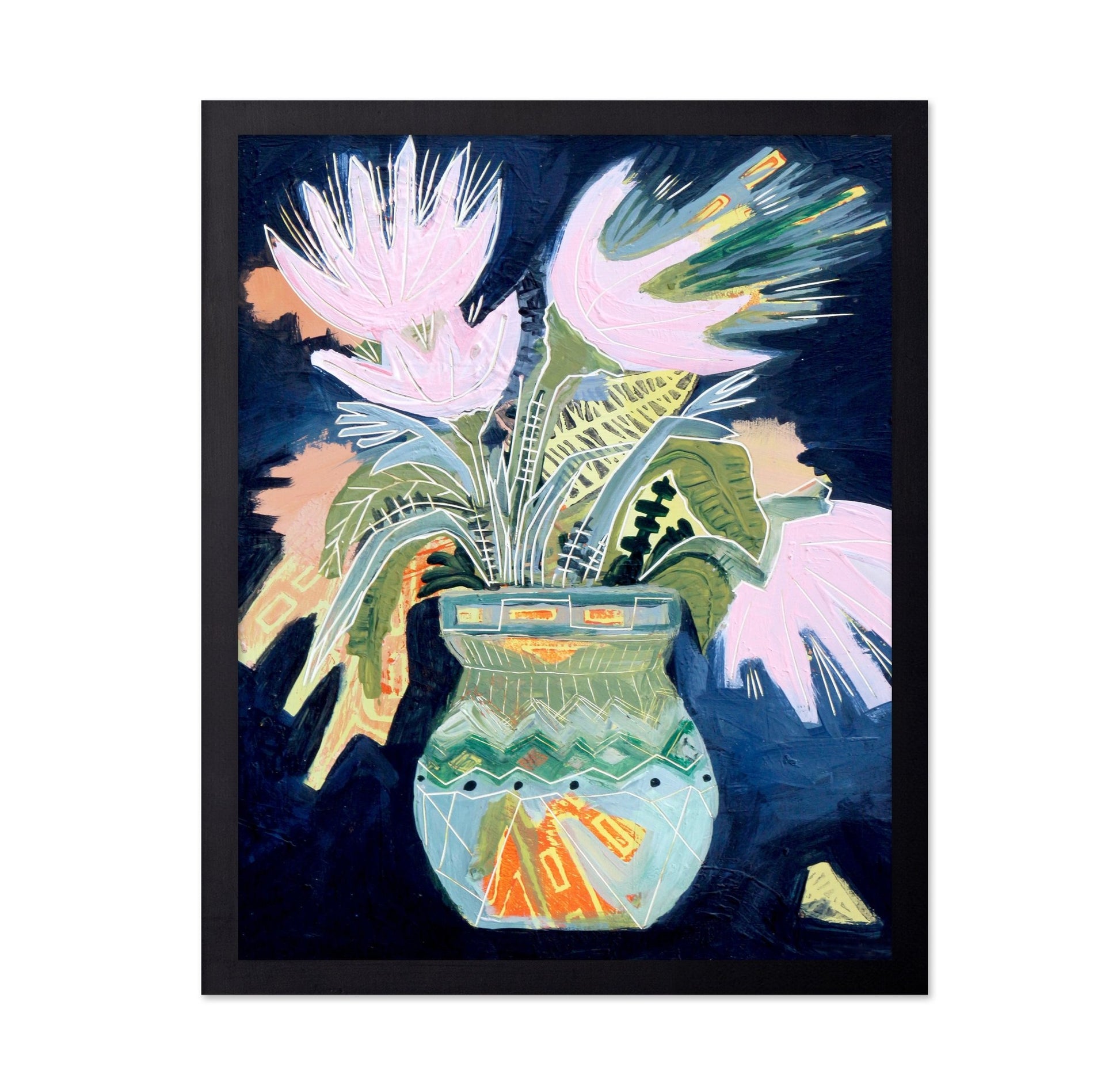 Pink Floral Vase No6