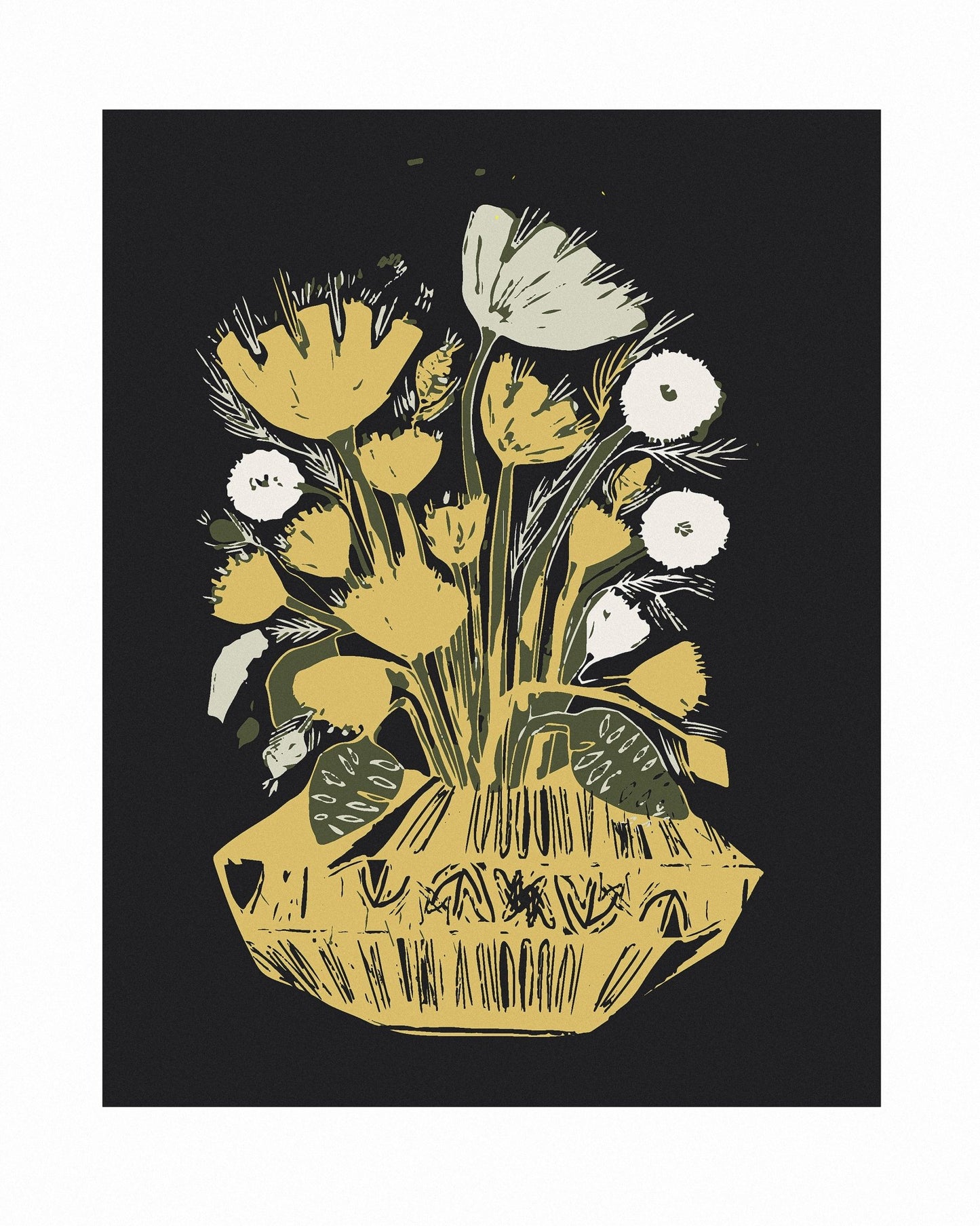 Gold Floral Still Life