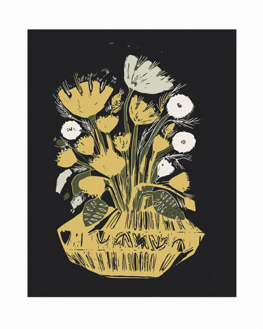 Gold Floral Still Life