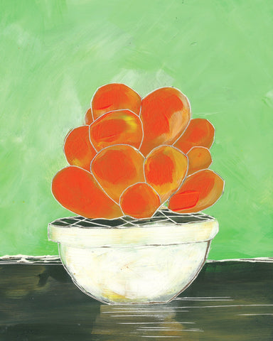 Orange Succulent Bowl