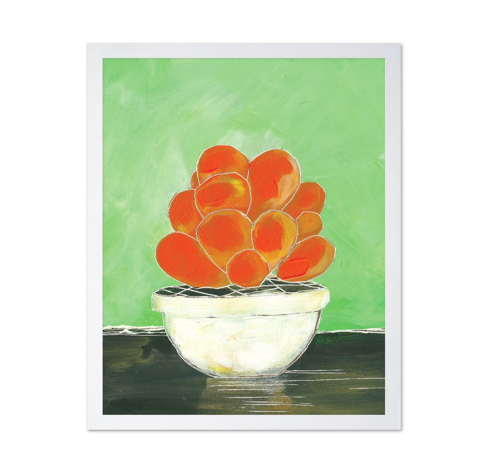 Orange Succulent Bowl