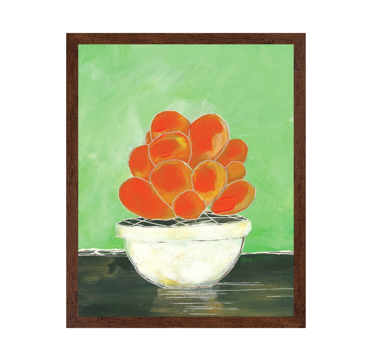 Orange Succulent Bowl