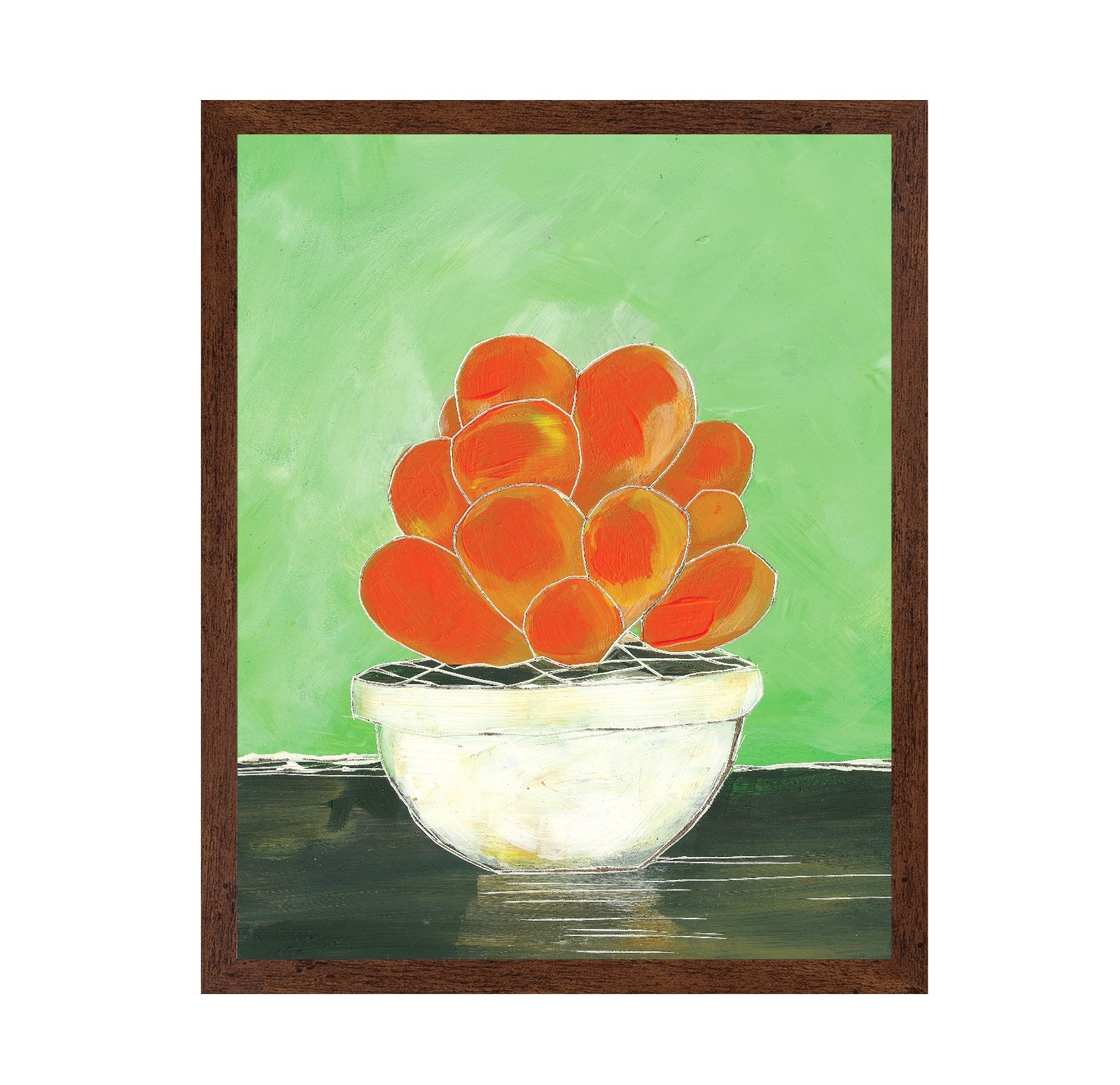 Orange Succulent Bowl